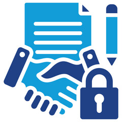 Poster - Confidentiality Agreement Dual Tone Icon