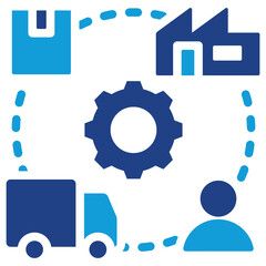 Poster - Supply Chain Integration Dual Tone Icon