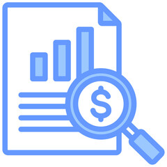 Poster - Valuation Lineal Blue Icon