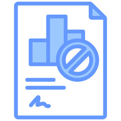 Poster - Non-Compete Agreement Lineal Blue Icon