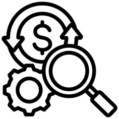 Poster - Cash Flow Analysis Outline Icon