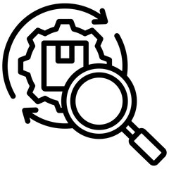 Aufkleber - Supply Chain Analysis Outline Icon