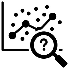 Aufkleber - Correlation Analysis Solid Black Icon