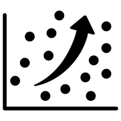 Poster - Regression Analysis Solid Black Icon