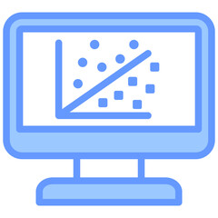 Poster - Statistical Modeling Lineal Blue Icon