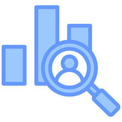 Aufkleber - Competitor Analysis Lineal Blue Icon