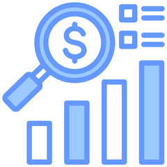 Poster - Financial Analysis Lineal Blue Icon