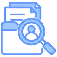 Poster - Portfolio Analysis Lineal Blue Icon