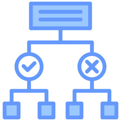 Poster - Decision Tree Analysis  Lineal Blue Icon