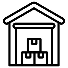 Poster - Warehousing Outline Icon