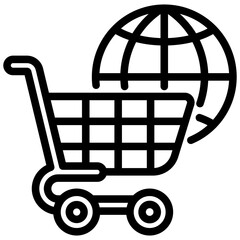 Aufkleber - E Commerce Distribution Outline Icon