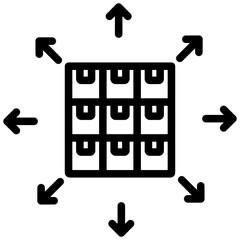 Aufkleber - Bulk Distribution  Outline Icon