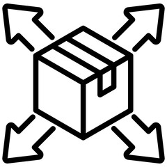 Poster - Decentralized Distribution Outline Icon