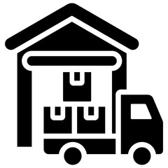 Poster - Wholesale Distribution Solid Black Icon