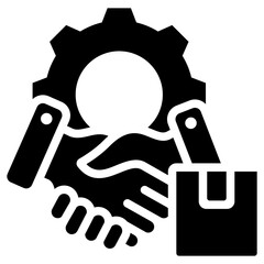 Poster - Vendor Management Solid Black Icon