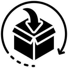 Poster - Packaging For Distribution Solid Black Icon