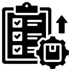 Poster - Capacity Planning Solid Black Icon