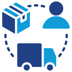 Poster - Supply Chain Dual Tone Icon