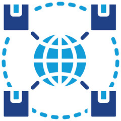 Poster - Distribution Network Design Dual Tone Icon