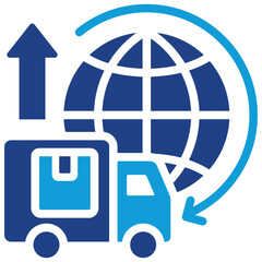 Poster - Export Distribution Dual Tone Icon
