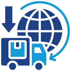 Poster - Import Distribution Dual Tone Icon