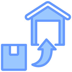 Poster - Reverse Logistics Lineal Blue Icon