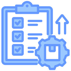 Poster - Capacity Planning Lineal Blue Icon