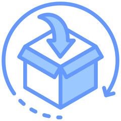 Poster - Packaging For Distribution Lineal Blue Icon