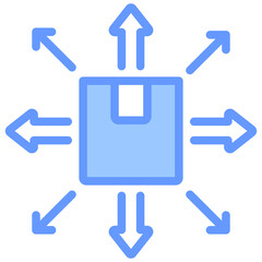 Poster - Distribution Scalability Lineal Blue Icon