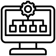 Poster - Enterprise Resource Planning Outline Icon