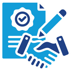 Poster - Service Level Agreement Dual Tone Icon