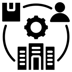 Poster - Supply Chain Management Solid Black Icon