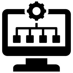 Poster - Enterprise Resource Planning Solid Black Icon
