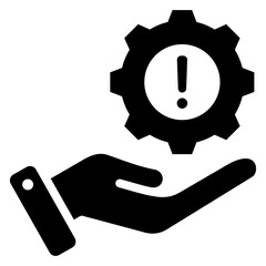 Poster - Risk Management Solid Black Icon