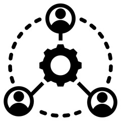 Poster - Stakeholder Management Solid Black Icon