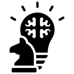 Poster - Innovation Strategy Solid Black Icon