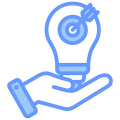 Poster - Market Strategy Lineal Blue Icon