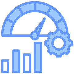 Poster - Performance Measurement Lineal Blue Icon
