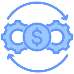Poster - Cost Optimization Lineal Blue Icon