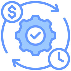 Poster - Operational Efficiency Lineal Blue Icon