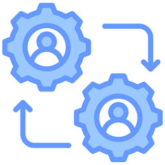 Poster - Employee Engagement Lineal Blue Icon