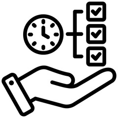Poster - Time Management Outline Icon