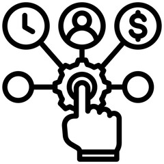 Poster - Resource Allocation Outline Icon