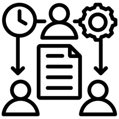 Poster - Task Delegation Outline Icon