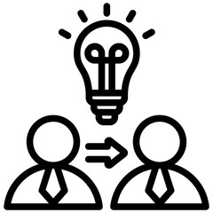 Poster - Coaching And Mentoring Outline Icon