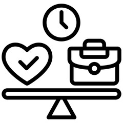 Poster - Work Life Balance Outline Icon