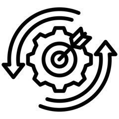 Poster - Goals Setting Outline Icon