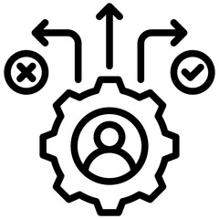 Aufkleber - Decision Support System Outline Icon