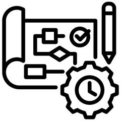 Poster - Planning Tool Outline Icon