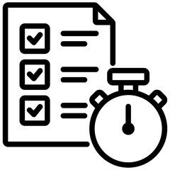 Poster - Time Tracking Outline Icon